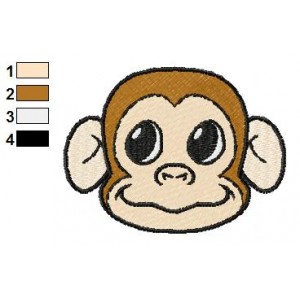 Free Monkey Face Embroidery Design